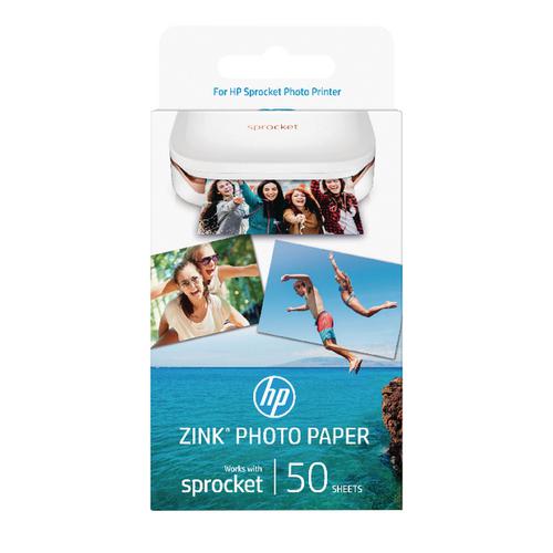 HP ZINK Sticky Back Photo Paper 5x7.6cm 50 sheets 1DE37A