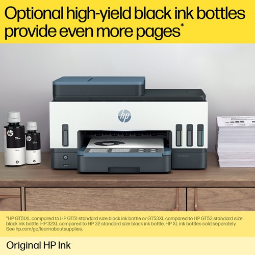 This HP 32XL Ink Bottle contains 135ml of ink, with a high print yield of up to 6,000 pages. For use with HP Smart Tank Wireless 400 series and HP Smart Tank Plus Wireless 500/600 series printers. The ink bottle features an easy refill system with no need for an ink cartridge, which is ideal for high volume printing. This pack contains 1 ink bottle containing black ink.