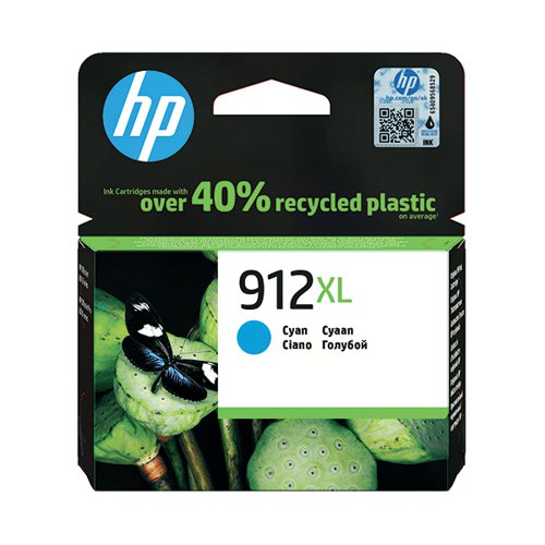 HP 912XL Ink Cartridge High Yield Cyan 3YL81AE