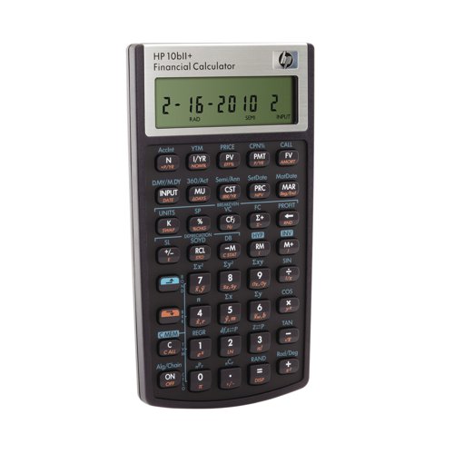 HP 10BIIPlus Financial Calculator Black HP-10BIIPLUS/B12 - HP43704
