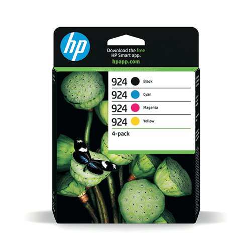 The HP 924 ink cartridge is ideal for professional-quality printing with vibrant color and bold blacks.Count on professional-quality documents. Original HP Ink Cartridges provide impressive reliability for dependable performance and durable results. Print with inks that produce business documents with vibrant colors and sharp black text.