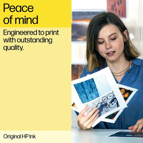 Reliable performance and professional quality printing. HP original ink cartridges give striking results each and every time. For vibrant colours and crisp black text in you HP printer. This cartridge has a yield of 900 pages black/630 page CMY.