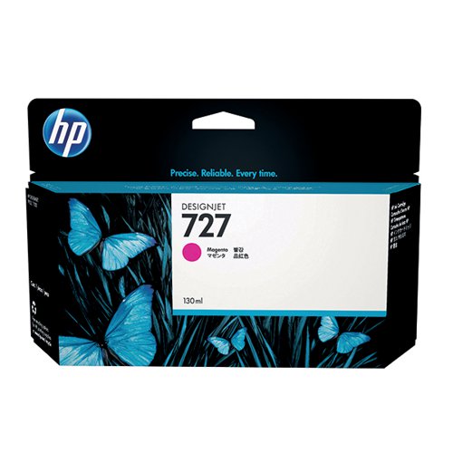 Produce the best possible print results from your HP printer by using a genuine HP replacement ink cartridge. Compatible with the HP DesignJet 727, T1500 and T920, the cartridge will deliver professionally stunning prints with vibrant colour images and sharp, accurate lines. The high capacity cartridge is easy to install and replace, and consistently produce the high quality HP results that you are used to throughout its lifetime. This item is magenta in colour.