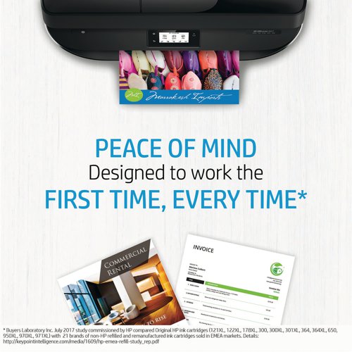 When it comes to replacing your print head, choose the genuine HP print head replacement kit which has been designed together with your printer to get the best possible results from your printer. Your printer will be as good as it was when it was new and the integrated, 4-colour print head will deliver consistent rich, vibrant colours and sharp, accurate lines and detail. The print head is durable and suited to frequent use and will last for as long as your previous print head.