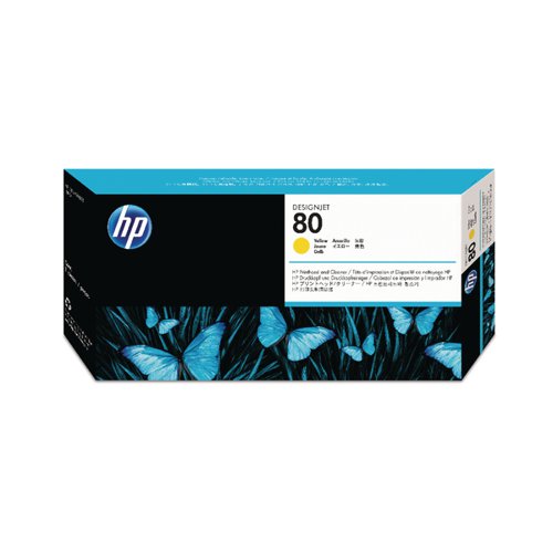 HP 80 Yellow Printhead/Cleaner C4823A