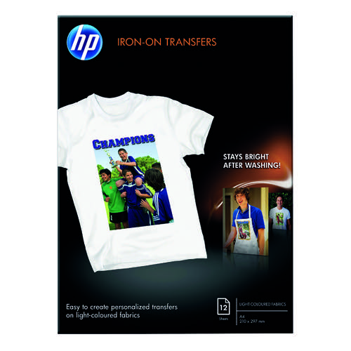 HP Iron-On A4 Transfer 170gsm (Pack of 12) C6050A
