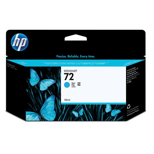 HP 72 DesignJet Ink Cartridge 130ml Cyan C9371A - HPC9371A
