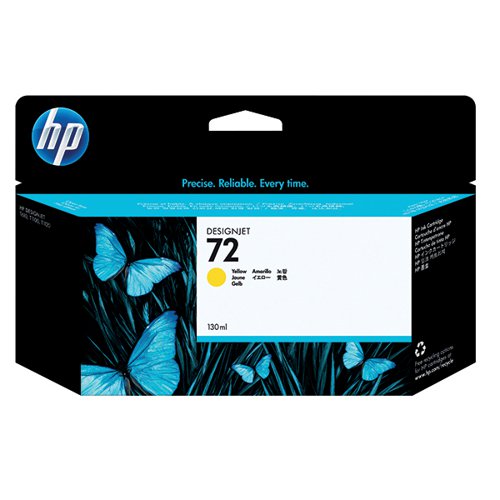 HP 72 DesignJet Ink Cartridge 130ml Yellow C9373A - HPC9373A