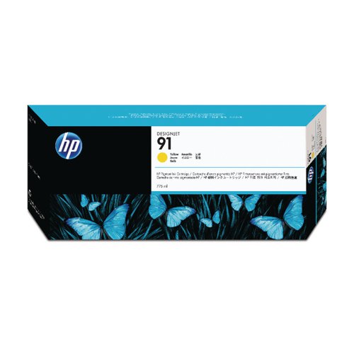HP 91 Yellow Inkjet Cartridge (Standard Yield 775ml) C9469A
