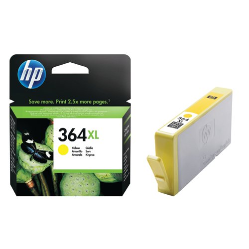 HP 364XL High Yield Yellow Inkjet Cartridge CB325EE
