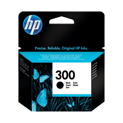 HP 300 Inkjet Cartridge Black Page Life 200pp CC640EE
