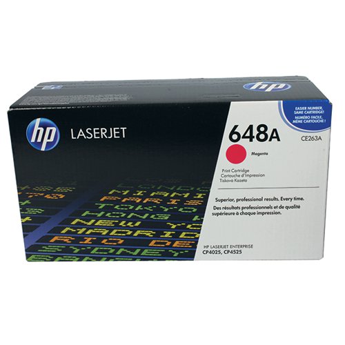 HP 648A Magenta Laserjet Toner Cartridge CE263A