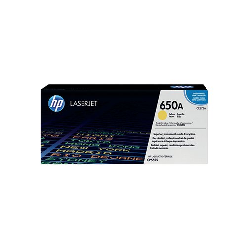 HP 650A Yellow Laserjet Toner Cartridge CE272A