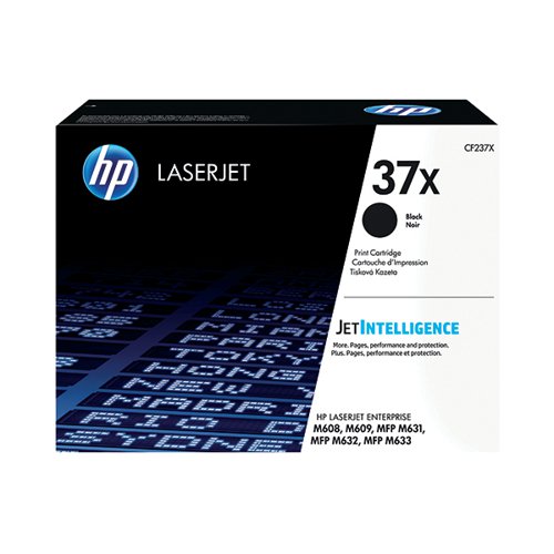 HP 37X LaserJet Toner High Capacity 25000 Page Yield Black CF237X