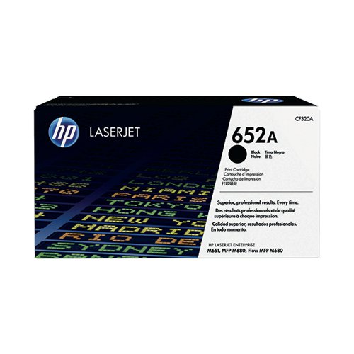 HP 652A Black Laserjet Toner Cartridge CF320A