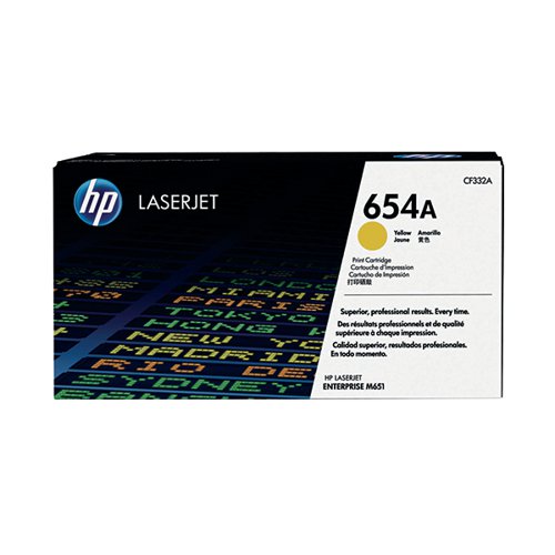 HP 654A Laserjet Toner Cartridge 15K Yellow CF332A HPCF332A Buy online at Office 5Star or contact us Tel 01594 810081 for assistance