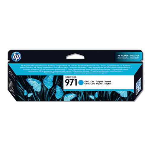 HP 971 OfficeJet Ink Cartridge Cyan CN622AE HPCN622AE Buy online at Office 5Star or contact us Tel 01594 810081 for assistance
