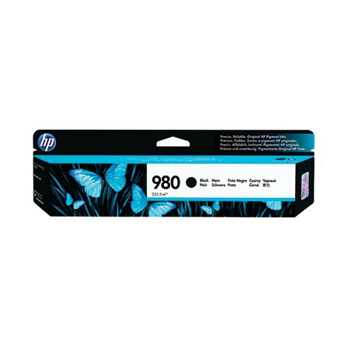 HP 980 Ink Cartridge Black D8J10A HPD8J10A Buy online at Office 5Star or contact us Tel 01594 810081 for assistance