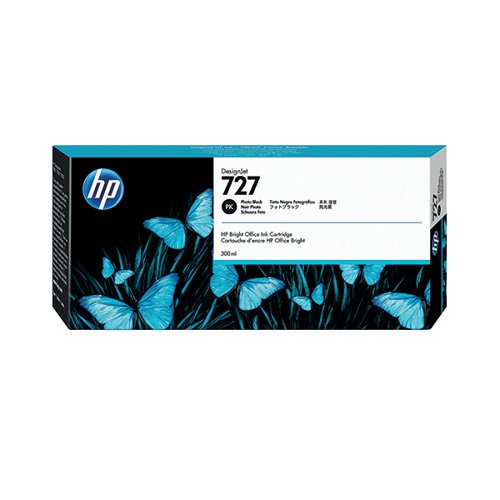 HP 727 DesignJet Photo Black Ink Cartridge 300ml F9J79A HPF9J79A Buy online at Office 5Star or contact us Tel 01594 810081 for assistance