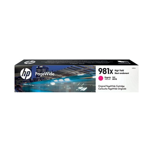 HP 981X PageWide HY Ink Magenta Cartridge (Capacity: 10,000 pages) L0R10A