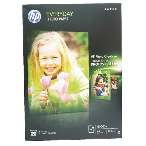 HP Everyday Photo Paper Semi-glossy 200gsm A4 Q2510A [100 Sheets]