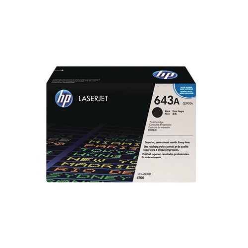 HP 643A LaserJet Toner Cartridge Black Q5950A