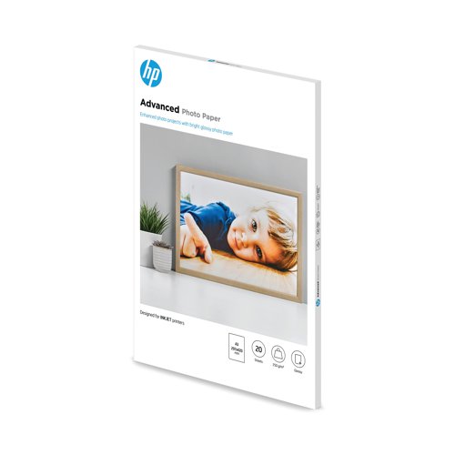 HP White A3 Advanced Glossy Photo Paper (Pack of 20) Q8697A - HPQ8697A