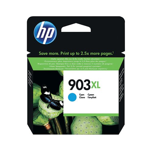 HP 903XL Ink Cartridge High Yield Cyan T6M03AE