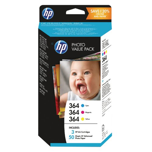 HP 364 Photosmart Photo Value (Pack of 50) Sheets 10x15cm T9D88EE