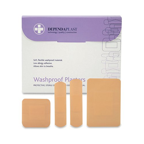 Reliance Medical Dependaplast WasHP roof Plasters Pack 100 536