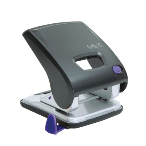 Rapesco X5-30ps Less Effort 2 Hole Punch 30 Sheets Black and purple 1171