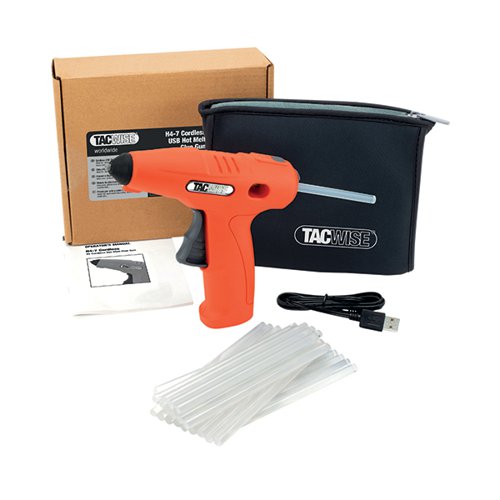 Tacwise H4-7 Cordless Hot Melt Glue Gun 4V with Pk30 Glue Sticks 1559