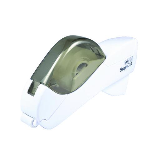 Rapesco SupaCut Tape Dispenser with x2 Rolls Tape White 1445