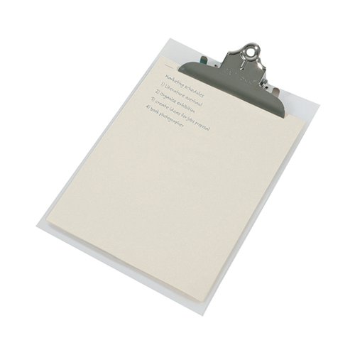 Rapesco Heavy Duty Clipboard Frosted Foolscap Transparant 0888 HT05033 Buy online at Office 5Star or contact us Tel 01594 810081 for assistance