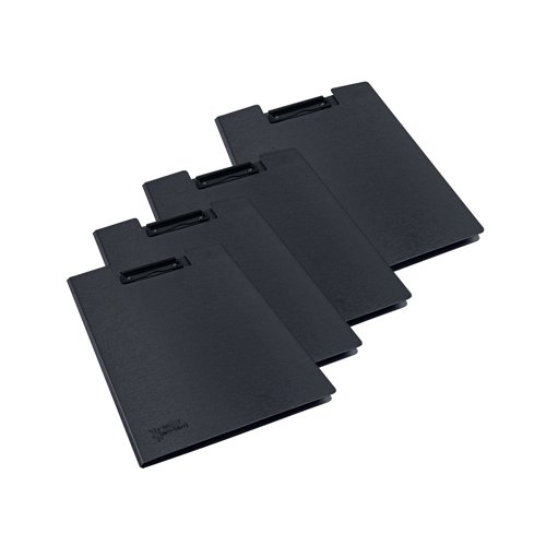 Rapesco Germ-Savvy Antibacterial Clipboard A4 Black (Pack of 4) 1641 | HT05076 | Rapesco Office Products Plc