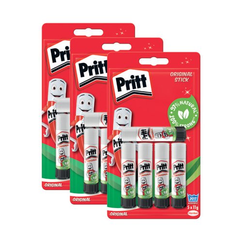 Pritt Stick Glue Stick 11g (Pack of 5) 3For2
