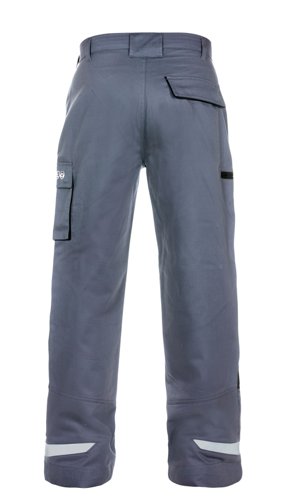HDW78390 | Hydrowear Malton Multi Venture Flame Retardant Anti-Static Trousers. Made from 80% cotton, 19% polyester, 1% anti-static fibre and with 260 gsm twill. Features include, adjustable elasticated waist, side pockets and knee pad pockets. With back pocket and thigh pocket with press stud closure. Reflective striping to be more visible in low-light conditions.