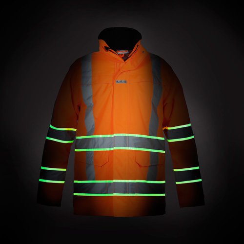 Hydrowear Italie High Visibility Parka with Glow in the Dark GIS Tape