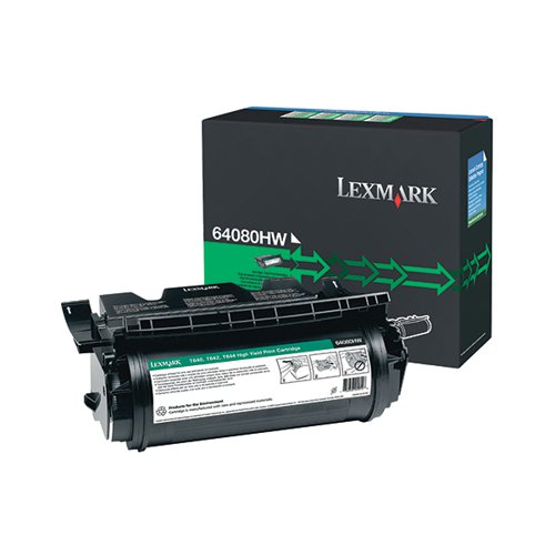 Lexmark Reconditioned Black Toner Cartridge Tesco 64080HW