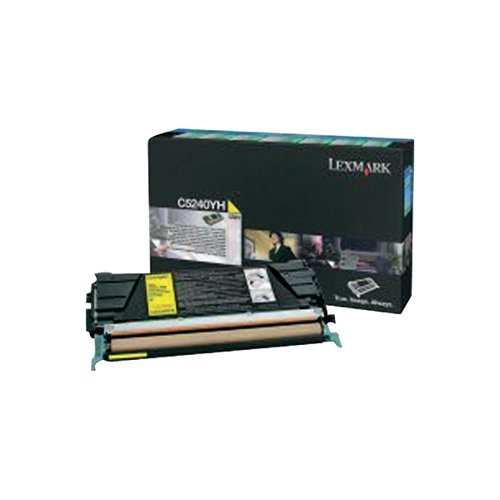 Lexmark C524 Yellow High Yield Return Program Toner Cartridge C5240YH
