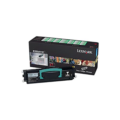 Lexmark E250 Black Return Program Toner Cartridge E250A11E | IBE250A11E | Lexmark