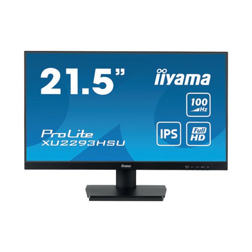 iiyama Prolite IPS 21.5 Inch Monitor Borderless Full HD ACR XU2293HS-B5 - Iiyama Corporation - II12112 - McArdle Computer and Office Supplies