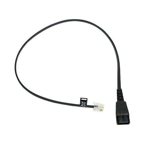 Jabra Quick Disconnect (QD) to Modular RJ9 Straight Extension Cord for Yealink 0.5m 8800-00-25