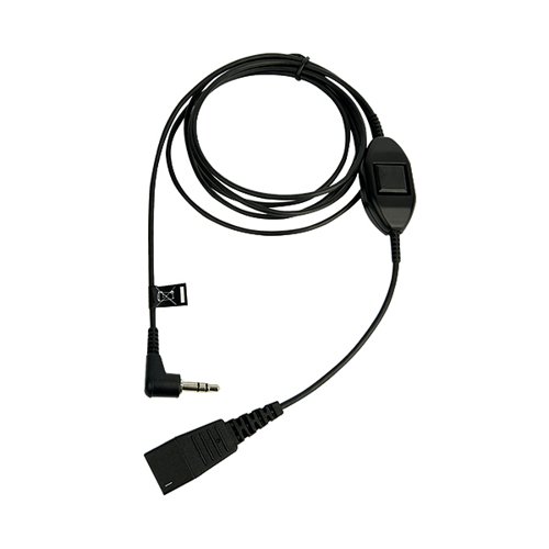 Jabra Quick Disconnect (QD) Cord to 3.5mm Jack Cord with Answer/End/Mute Function 8735-019