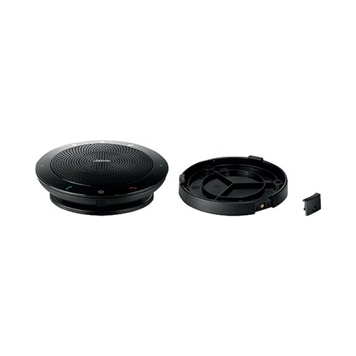 A secure mount for Jabra Speak 410 and Jabra Speak 510 speakerphone. It measures 3.75 inches in diameter and attaches to a table or surface using a screw that goes through a hole located at its centre. Placing your compatible speakerphone into the mount will help prevent it from being moved or taken. The mount is individually packed. (Order in multiples of 11).