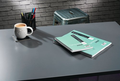 This handy Cambridge notebook contains 200 pages of quality 80gsm paper, which is ruled for neat note-taking. The pages are also perforated for easy removal and filing into a ring binder or lever arch file. The notebook is wirebound, allowing it to lie flat for easy note-taking. The notebook also features card covers with a stylish metallic finish. This pack contains 3 x A5 notebooks.