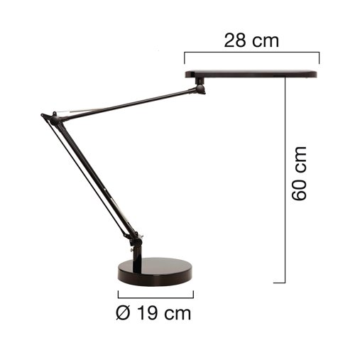 Unilux Mambo LED Lamp Black Base 400087707 - Hamelin - JD01381 - McArdle Computer and Office Supplies
