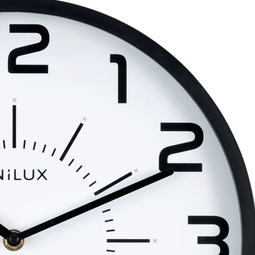 Unilux Pop Battery Clock Black 400094281 | JD02249 | Hamelin
