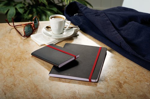 Black n' Red Soft Cover Notebook A5 Black 400051204 - Hamelin - JD02312 - McArdle Computer and Office Supplies