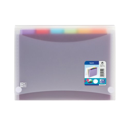 Ideal for organising home or work documentation, this 13-part expanding file is made from translucent, durable polypropylene. Featuring brightly coloured tabs, documents can be separated by project or date with ease. This pack contains one clear expanding file.